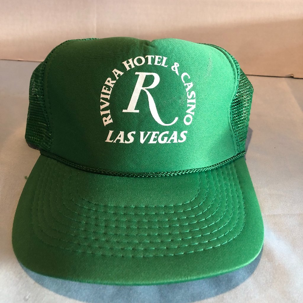 Riviera Hotel & Casino Las Vegas Green Trucker Hat Baseball Cap #F36